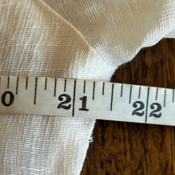 Chico’s | Semi-Sheer Silk & Linen Button Down Shirt, 3/4 Sleeves, Size M - Picture 6 of 7